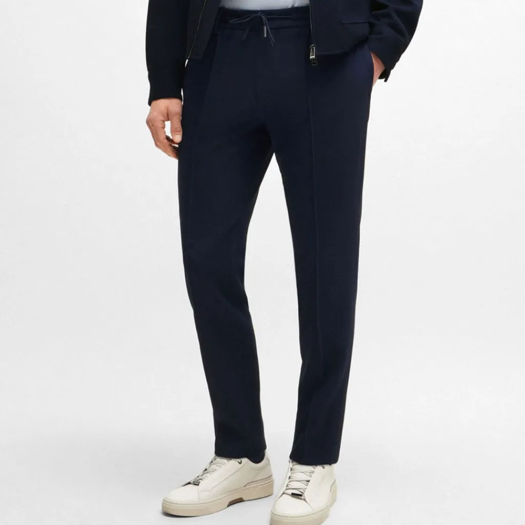 Trousers*Boss L-Gee Slim-Fit Trousers in Dark Blue