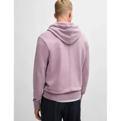 Sweatshirts*Boss Logo Detail Peached-Cotton Hoodie in Purple