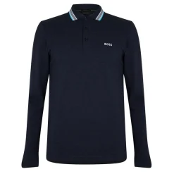 Polo Shirts*Boss Long Sleeve Polo Shirt in Blue