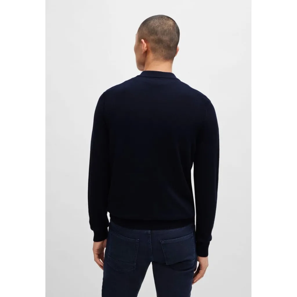 Polo Shirts*Boss Long Sleeve Regular Fit Sweater in Black