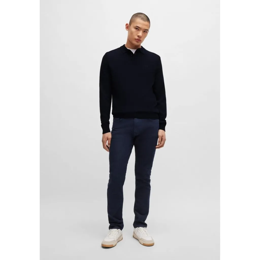 Polo Shirts*Boss Long Sleeve Regular Fit Sweater in Black