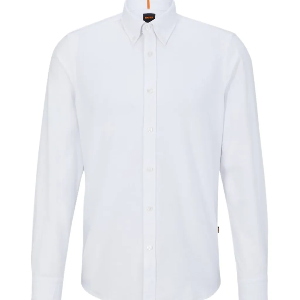 Shirts*Boss Long Sleeve Shirt in White