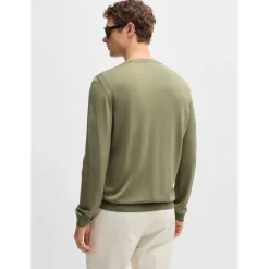 Knitwear*Boss L-Overo Regular-Fit Sweater in Green