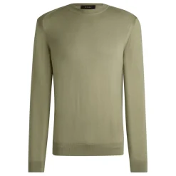 Knitwear*Boss L-Overo Regular-Fit Sweater in Green
