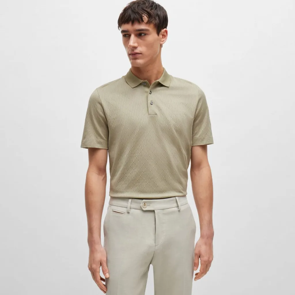 Polo Shirts*Boss L-Perry 65 Regular-Fit Polo Shirt in Green