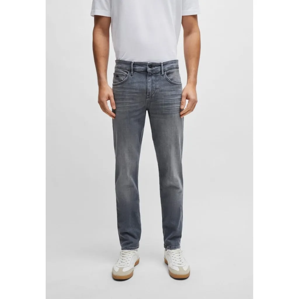 Jeans*Boss Mens Charleston4 10219924 04 Slim Fit Jeans in Grey