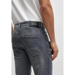 Jeans*Boss Mens Charleston4 10219924 04 Slim Fit Jeans in Grey