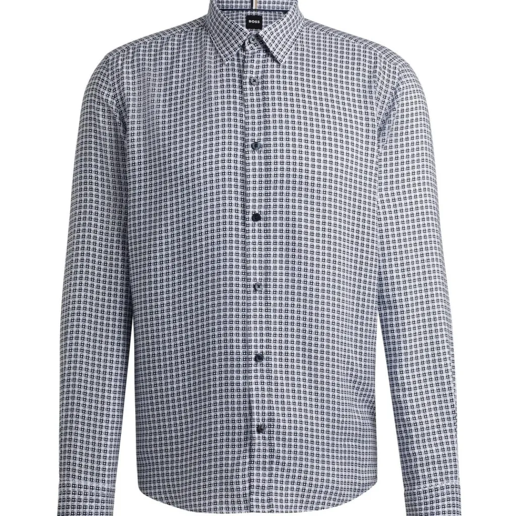 Shirts*Boss Mens H Liam Kent C1 243 10261351 01 Oxford Shirt in Blue
