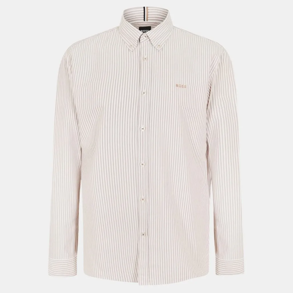 Shirts*Boss Mens H Roan Bd E C1 243 10261880 01 Oxford Shirt in Beige