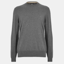 Knitwear*Boss Mens Pascas Knit Jumper in Grey
