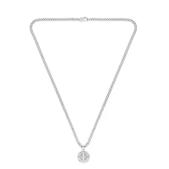 Jewellery-Watches*Boss North Stainless Steel Compass Necklace in Silver