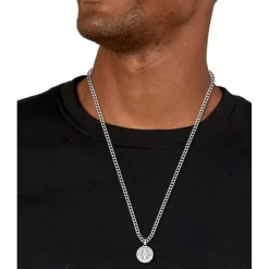 Jewellery-Watches*Boss North Stainless Steel Compass Necklace in Silver