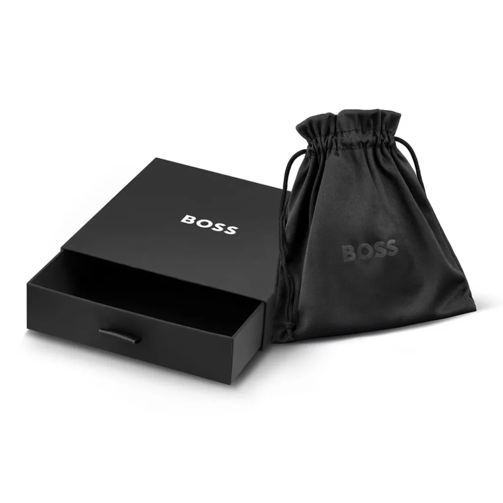 Jewellery-Watches*Boss Odell Black Onyx Pendant Necklace in Silver