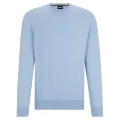 Knitwear*Boss Pacas-L Embroidered Logo Sweater in Blue