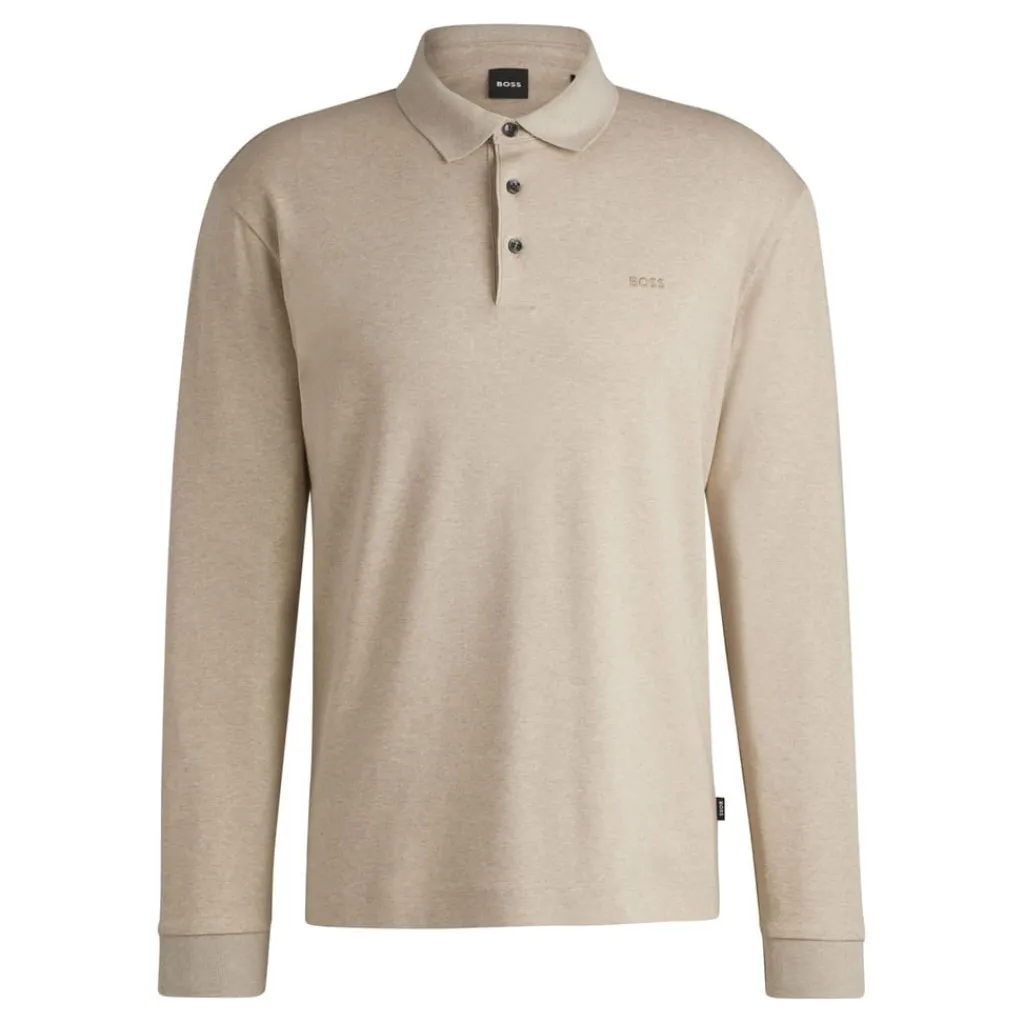 T-Shirts And Vests|Polo Shirts*Boss Pado 30 Long Sleeve Polo Shirt in Beige