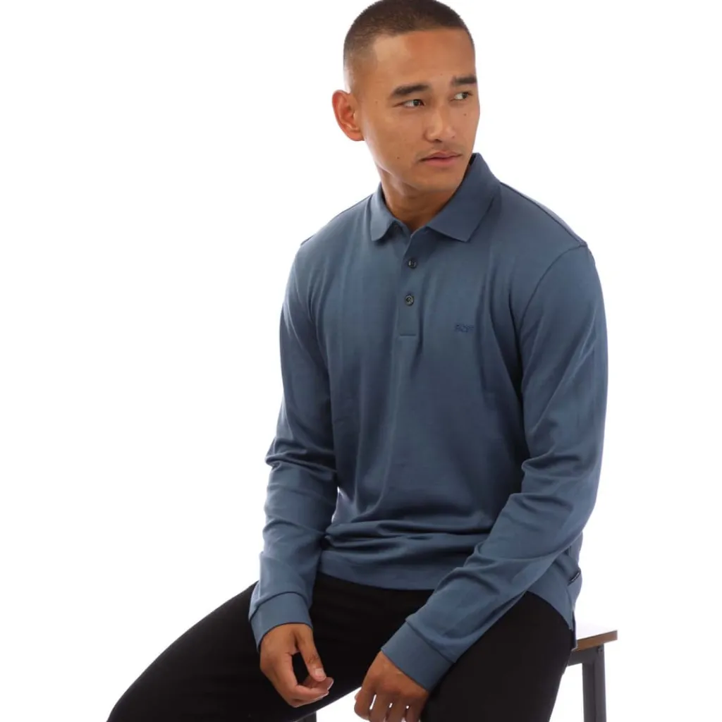 T-Shirts And Vests|Polo Shirts*Boss Pado 30 Long Sleeve Polo Shirt in Blue
