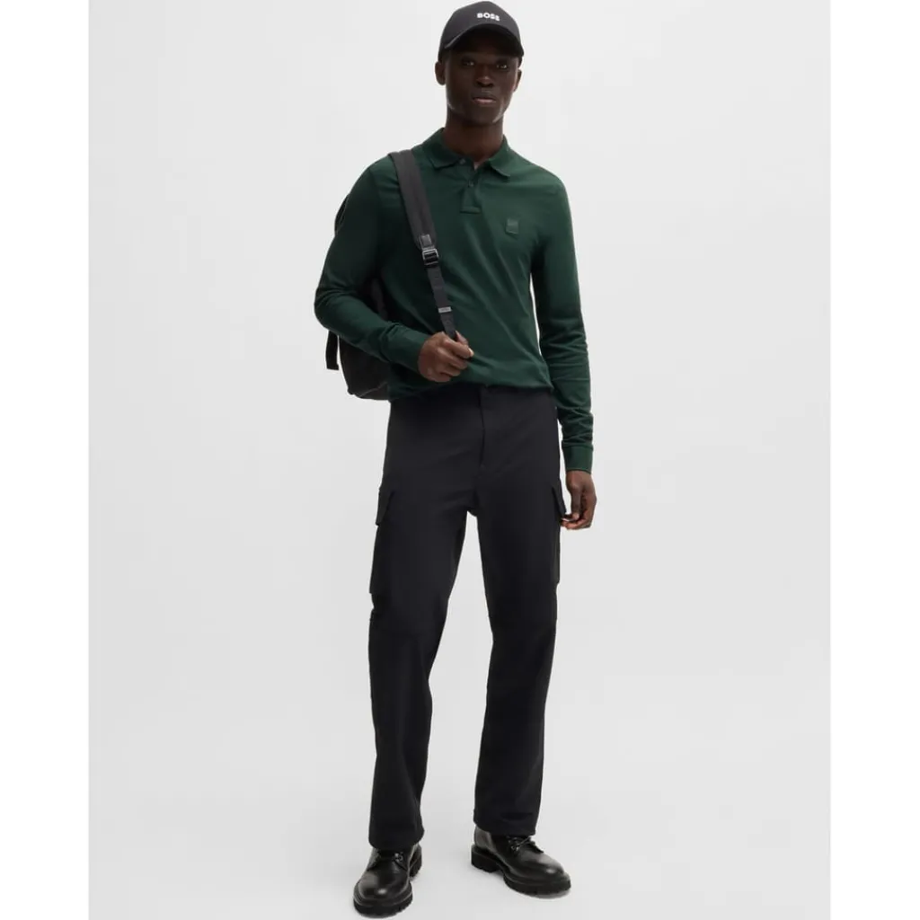 Polo Shirts*Boss Passerby Long Sleeve Polo Shirt in Green