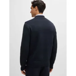 Coats And Jackets*Boss P-Eflano Regular-Fit Knitted Bomber Jacket in Dark Blue