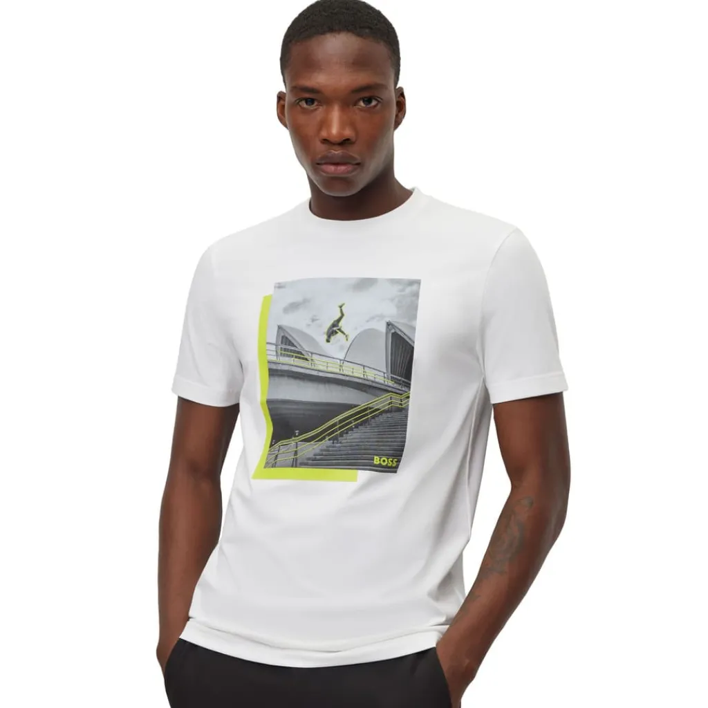T-Shirts And Vests*Boss Photo Print T-Shirt in White