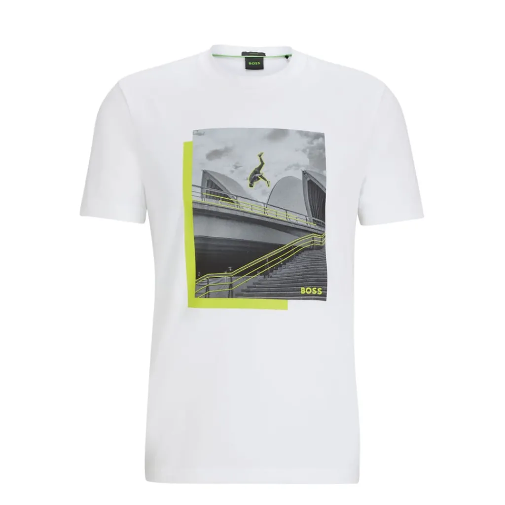 T-Shirts And Vests*Boss Photo Print T-Shirt in White