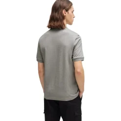 Polo Shirts*Boss Piqué Polo Top in Grey