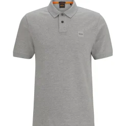 Polo Shirts*Boss Piqué Polo Top in Grey