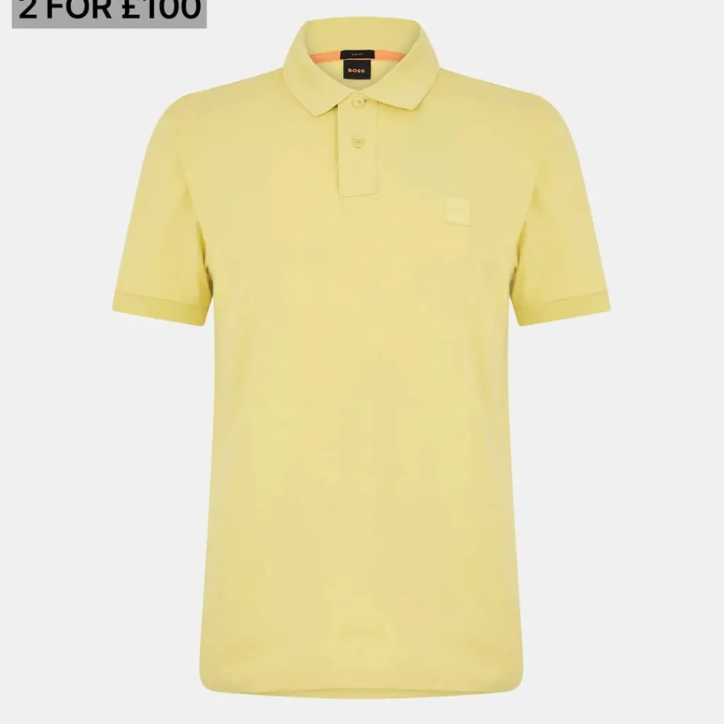 Polo Shirts*Boss Piqué Polo Top in Yellow