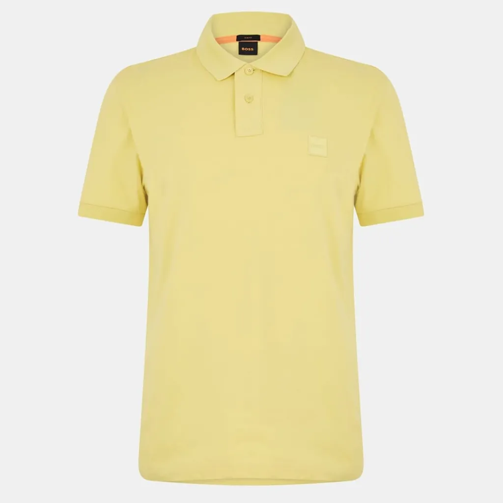 Polo Shirts*Boss Piqué Polo Top in Yellow
