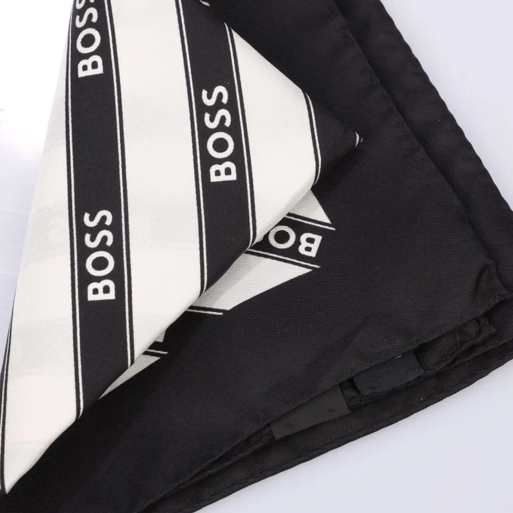 Assorted|Formalwear*Boss Pocket Square in Black