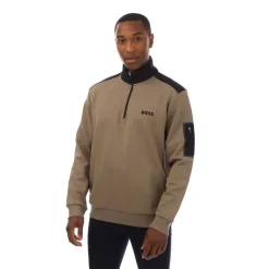 Sweatshirts*Boss Quarter-Zip Sweatshirt in Green