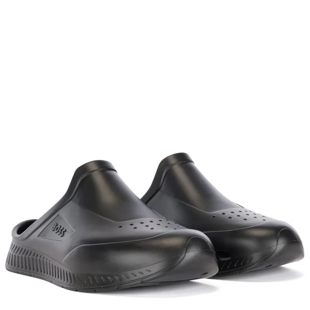 Beach Shoes*Boss R Rubber Slide in Black
