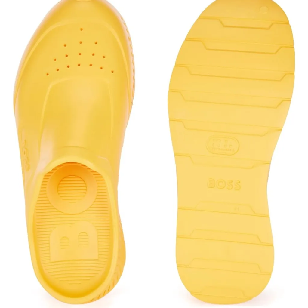 Beach Shoes*Boss R Rubber Slide in Yellow