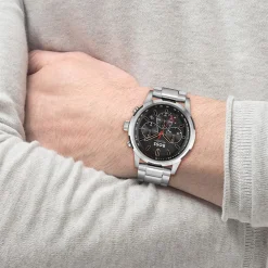 Jewellery-Watches*Boss Recycled Stainless Steel Watch Gents in Black