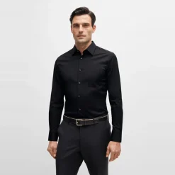 Shirts*Boss Regular Fit Long Sleeve Hays Shirt in Black
