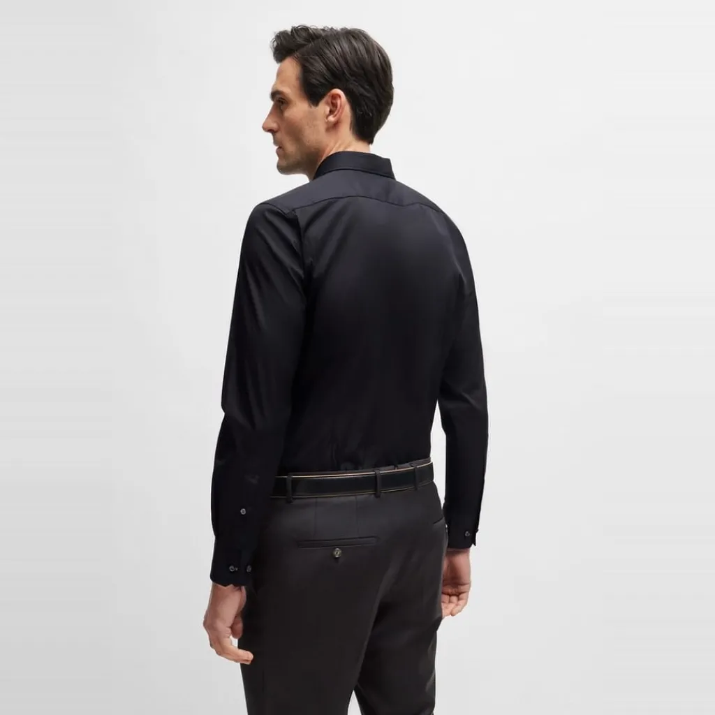 Shirts*Boss Regular Fit Long Sleeve Hays Shirt in Black