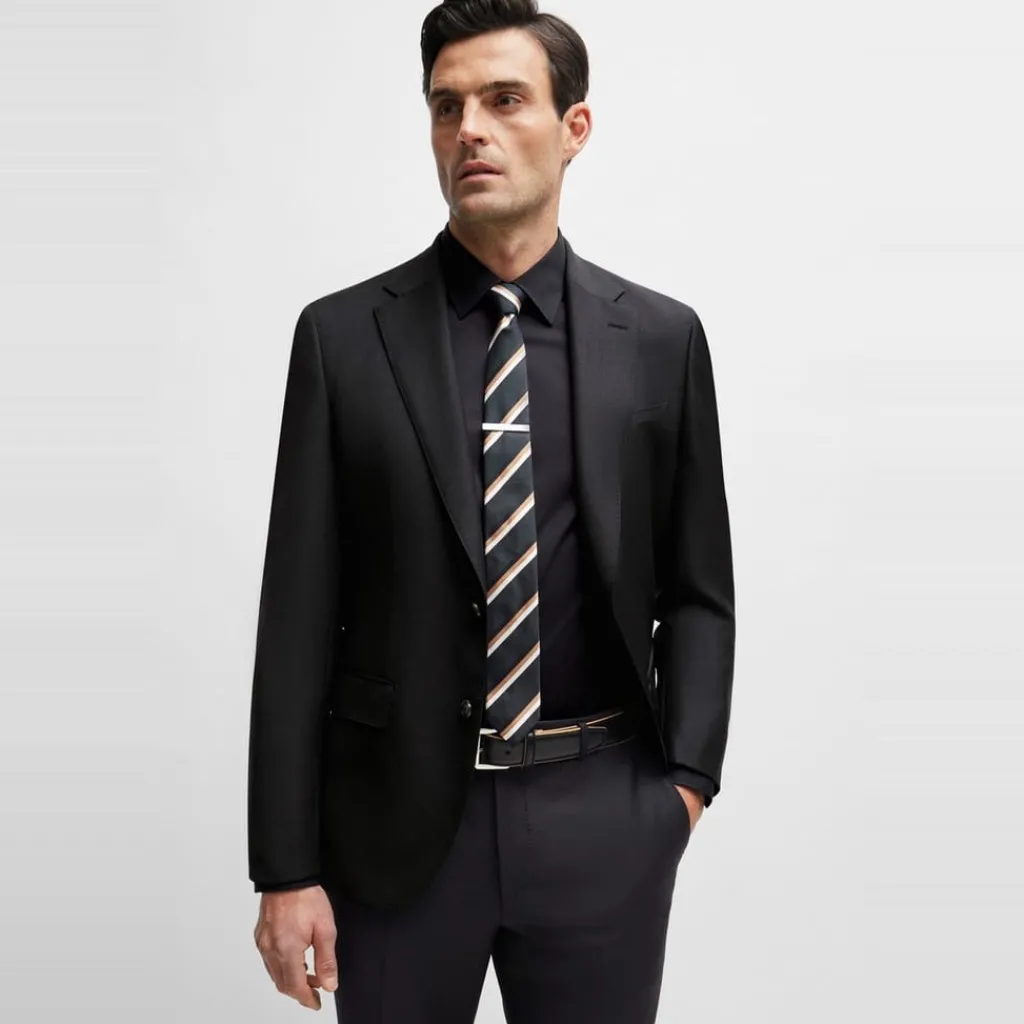 Shirts*Boss Regular Fit Long Sleeve Hays Shirt in Black