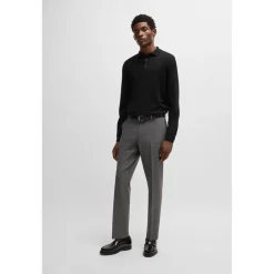 Knitwear*Boss Regular Fit Long Sleeve Sweater in Black