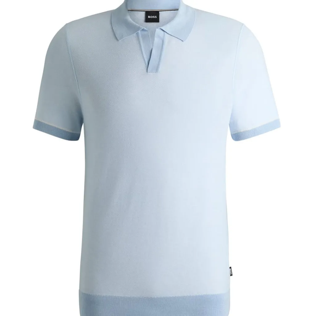 Knitwear*Boss Regular Fit Short Sleeve Shirt in Blue