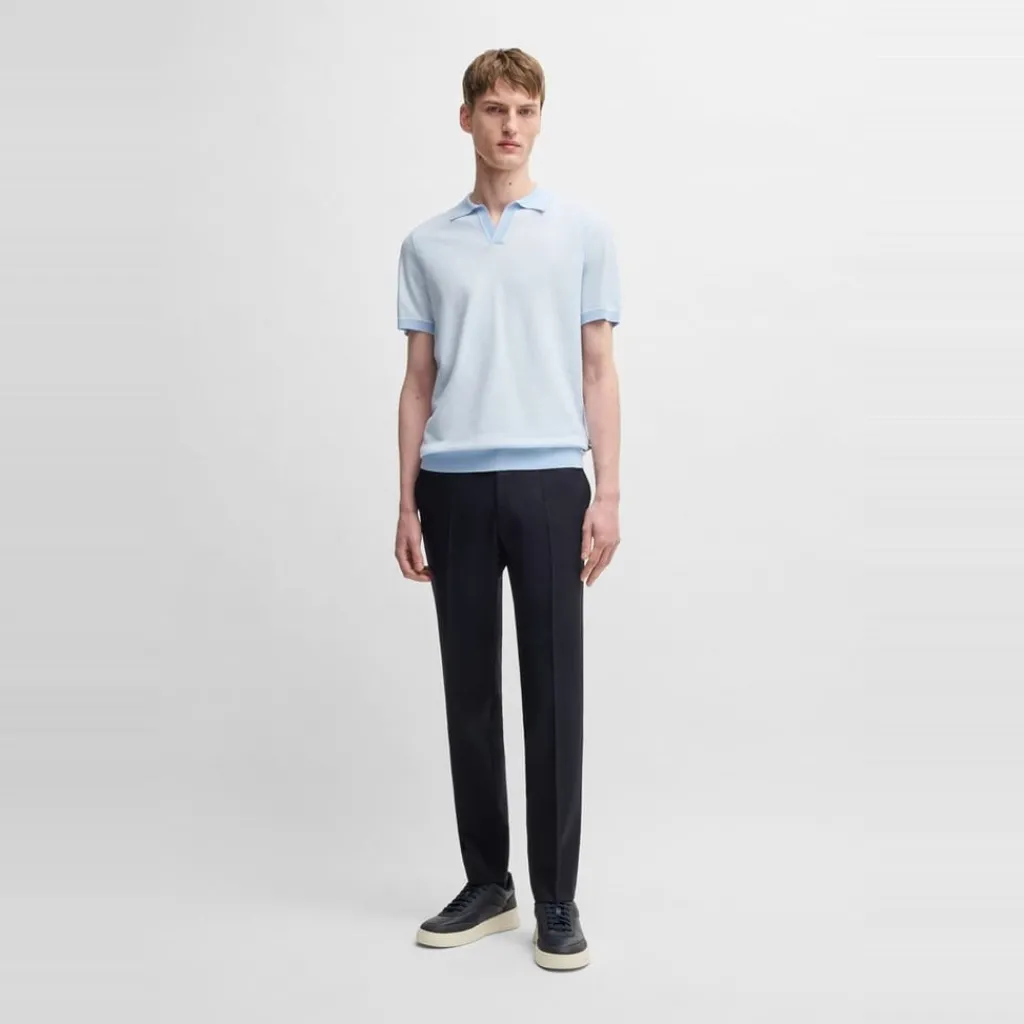 Knitwear*Boss Regular Fit Short Sleeve Shirt in Blue