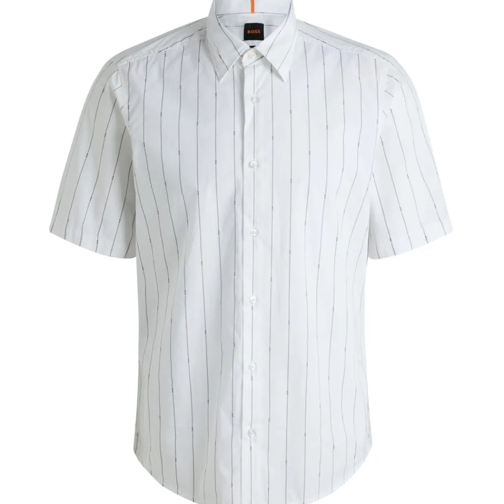 Shirts*Boss Regular Fit Short Sleeve Shirt in White