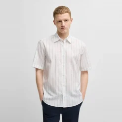 Shirts*Boss Regular Fit Short Sleeve Shirt in White