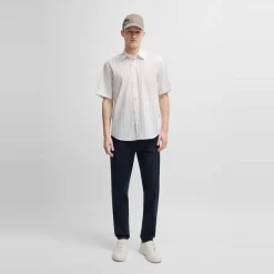 Shirts*Boss Regular Fit Short Sleeve Shirt in White