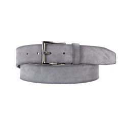 Belts*Boss Rummi Suede Leather Belt in Grey