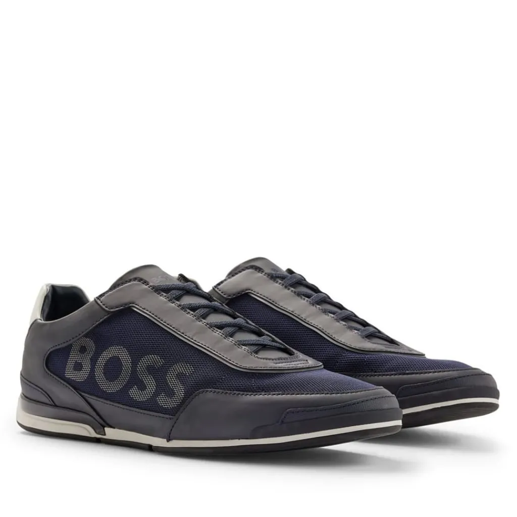 Trainers|Footwear*Boss Saturn Slip On Trainers in Dark Blue