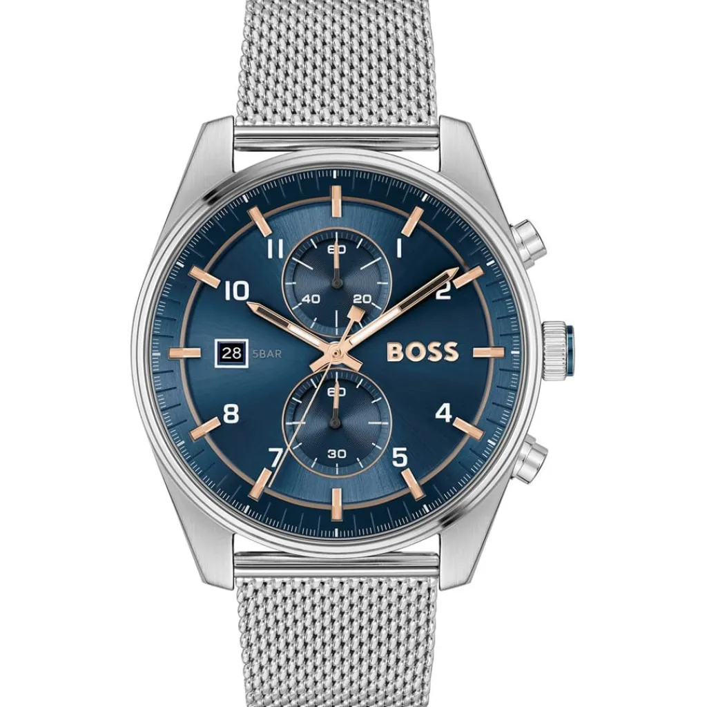 Jewellery-Watches*Boss Skytraveller Chronograph Watch in Silver