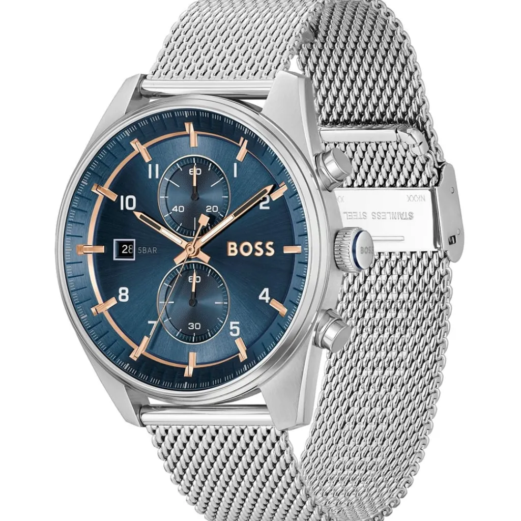 Jewellery-Watches*Boss Skytraveller Chronograph Watch in Silver