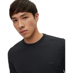 Knitwear*Boss Slim Fit Crew Neck Long Sleeve Sweater in Black