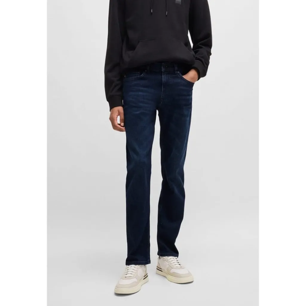 Jeans*Boss Slim Fit Five Pocket Design Jeans in Blue