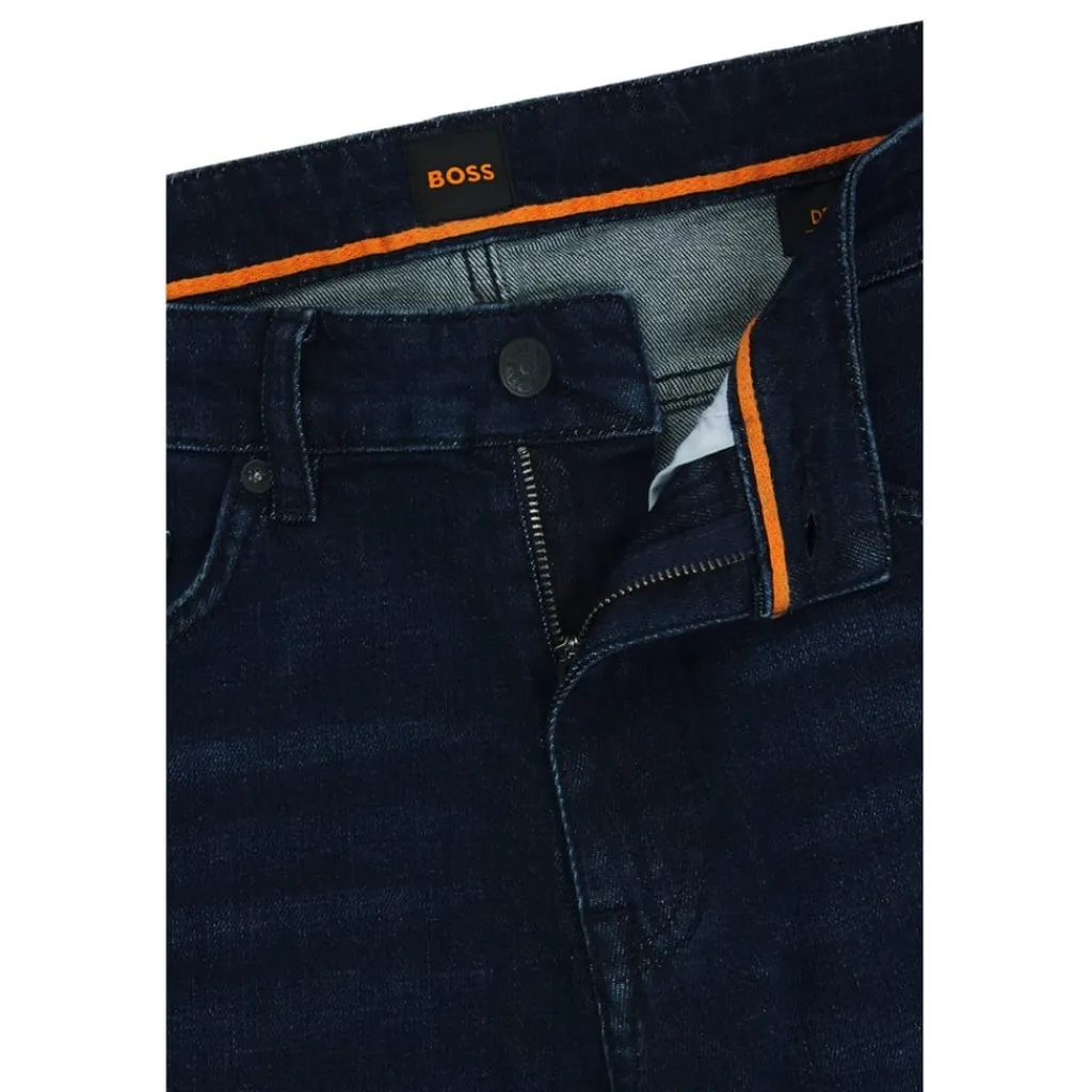 Jeans*Boss Slim Fit Five Pocket Design Jeans in Blue