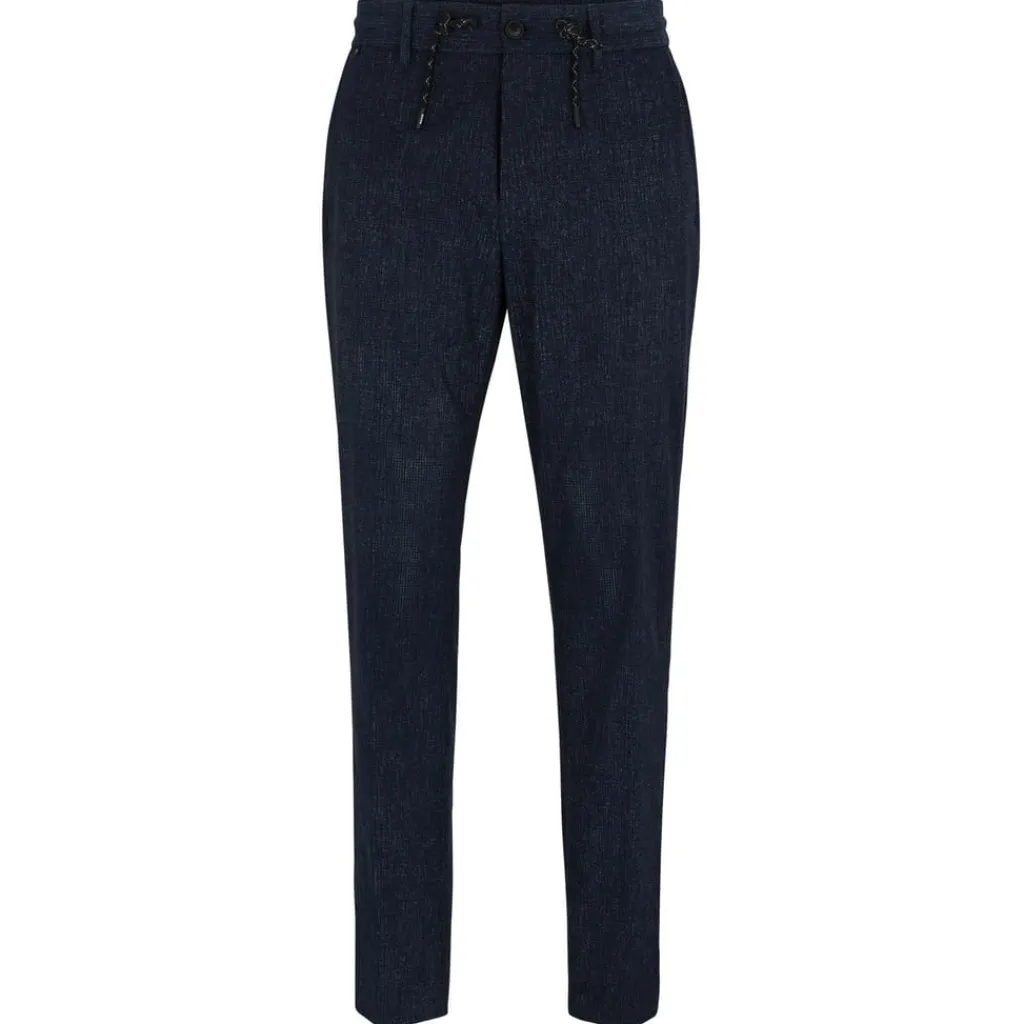 Formalwear*Boss Slim-Fit Trousers in a Water-Repellent Fabric in Blue